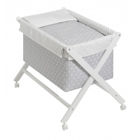 Minicuna tijeras Estrellas Gris Interbaby