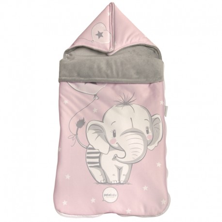 Saco Entretiempo Cuco Capucha mibebestore-modelo Elefantino Azul