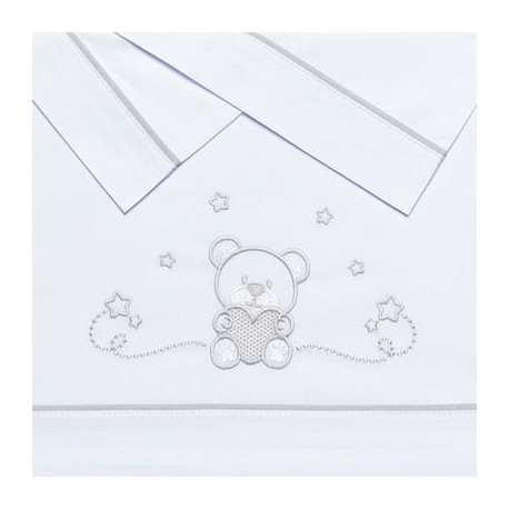 Sabanitas de franela -  Modelo Cuore beige