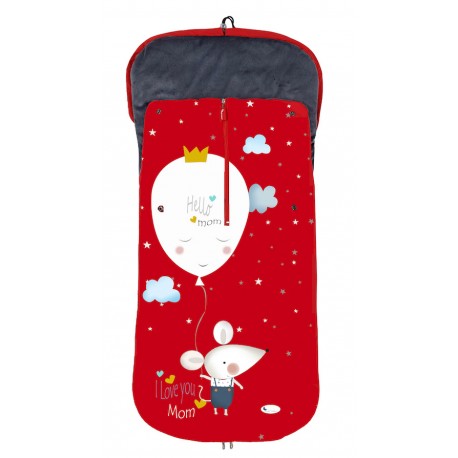 Saco de Invierno De Paseo Ratita Negro mibebestore (Universal - Bugaboo - MacLaren) 