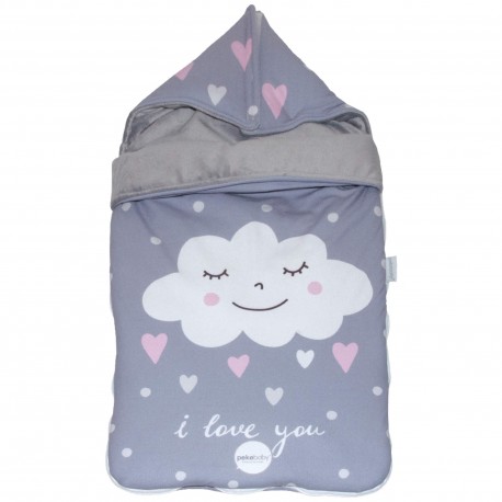 Saco Entretiempo Cuco Capucha mibebestore-modelo Coello Rosa