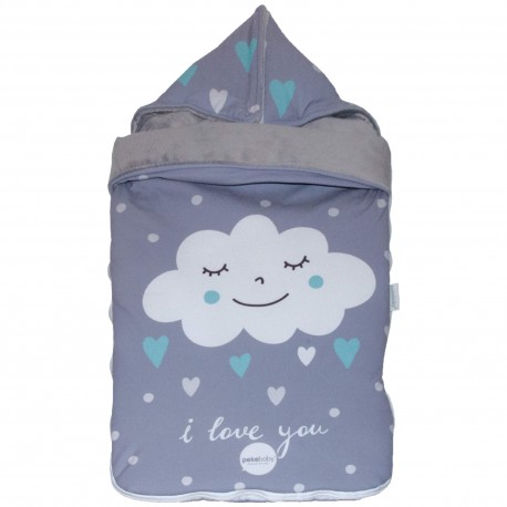 Saco Entretiempo Cuco Capucha mibebestore-modelo  Nuvola Azul