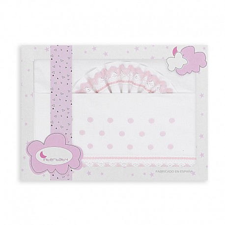 Triptico sabanitas Patito Flor Rosa