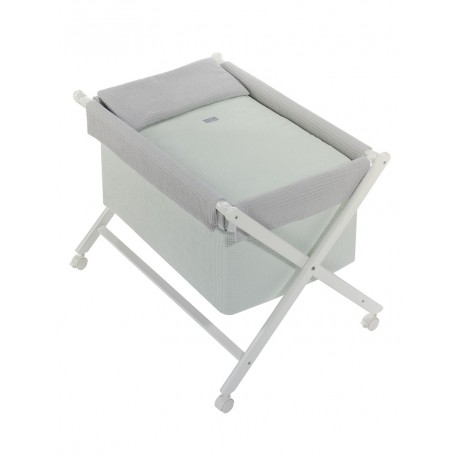 DON ALGODON Minicuna tijeras  Mibebestore - Astrid Gris