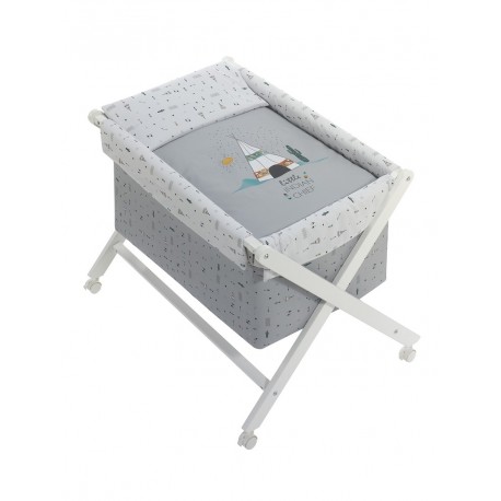 DON ALGODON Minicuna tijeras  Mibebestore - Tipi gris