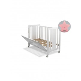 Cuna Moonet Premium con REGALO lampara quitamiedos estrella blanco