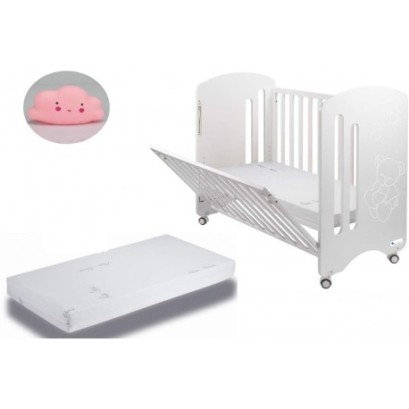 Cuna Lovely Premium + colchón con REGALO lampara quitamiedos  unicornio blanco