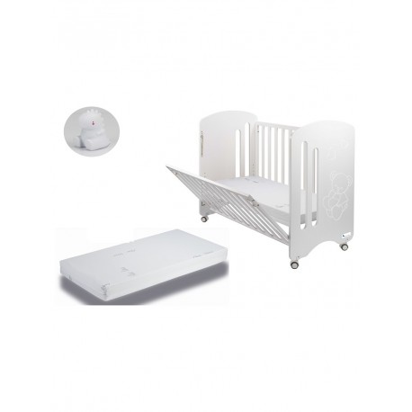 Cuna Lovely Premium + Colchón con REGALO lampara quitamiedos  estrella azul